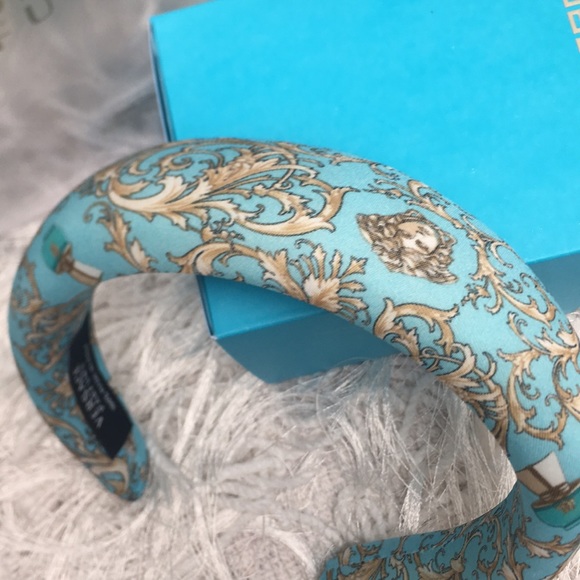Versace Accessories - NEW Versace Dylan Turquoise Print Baroque Headband